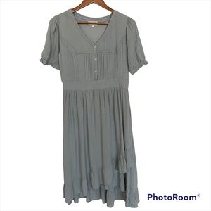 Bohme Ruffle Midi Dress, Size Large